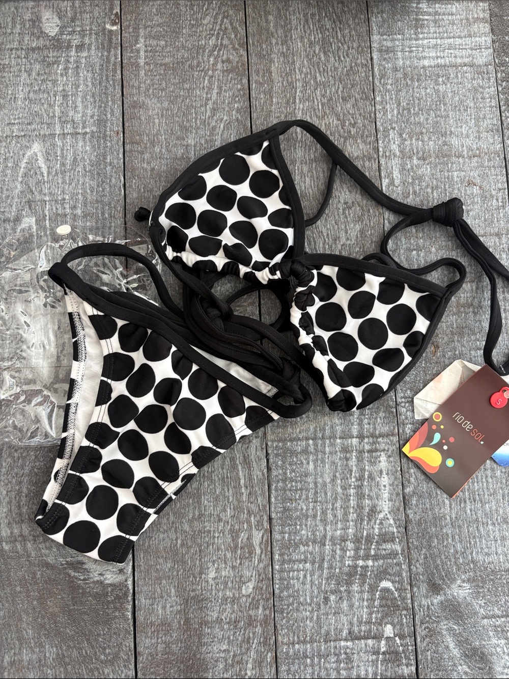 Rio De Sol Bolinhas Preto Bikini